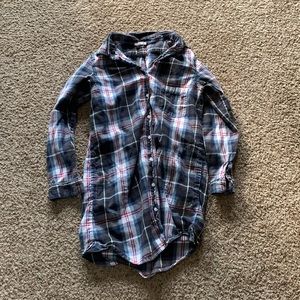 Plaid Shirt Dress - Size 1